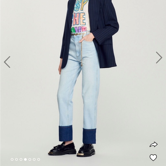 Sandro Denim - Faded jeans with contrasting cuffs